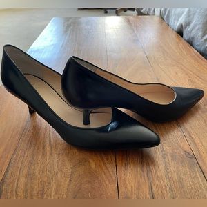 Cole Haan black kitten heel pumps